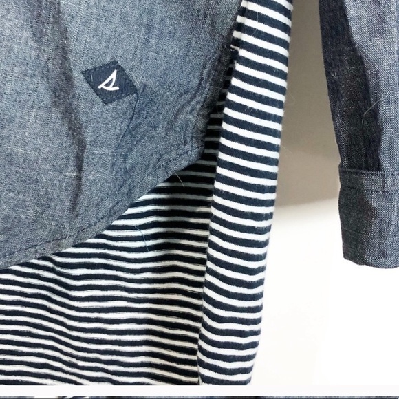 Sperry chambray striped shirt Sz L - Picture 3 of 5